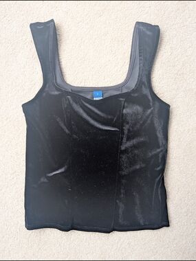 Old Navy Black Velvet Corset Tank Top